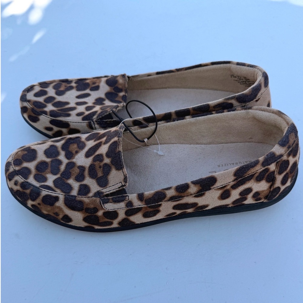 New Soul Naturalizer Kimmy Leopard Print Loafers Womens 8.5M Slip On Flats